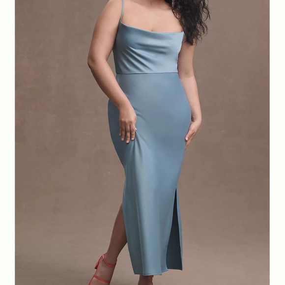 BHLDN Cali Satin Charmeuse Midi Dress - Picture 13 of 14